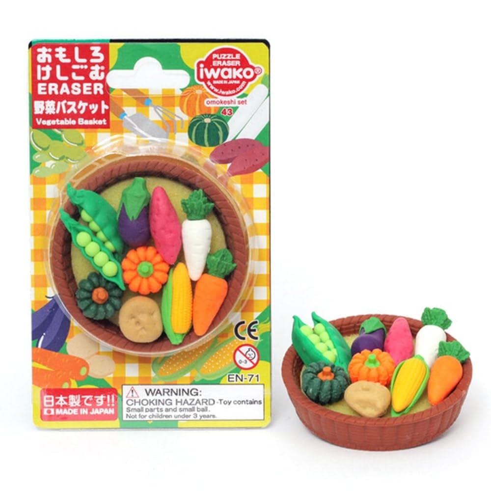 Amazon.co.jp: ブリスターパック おもしろ消しゴム 野菜バスケット